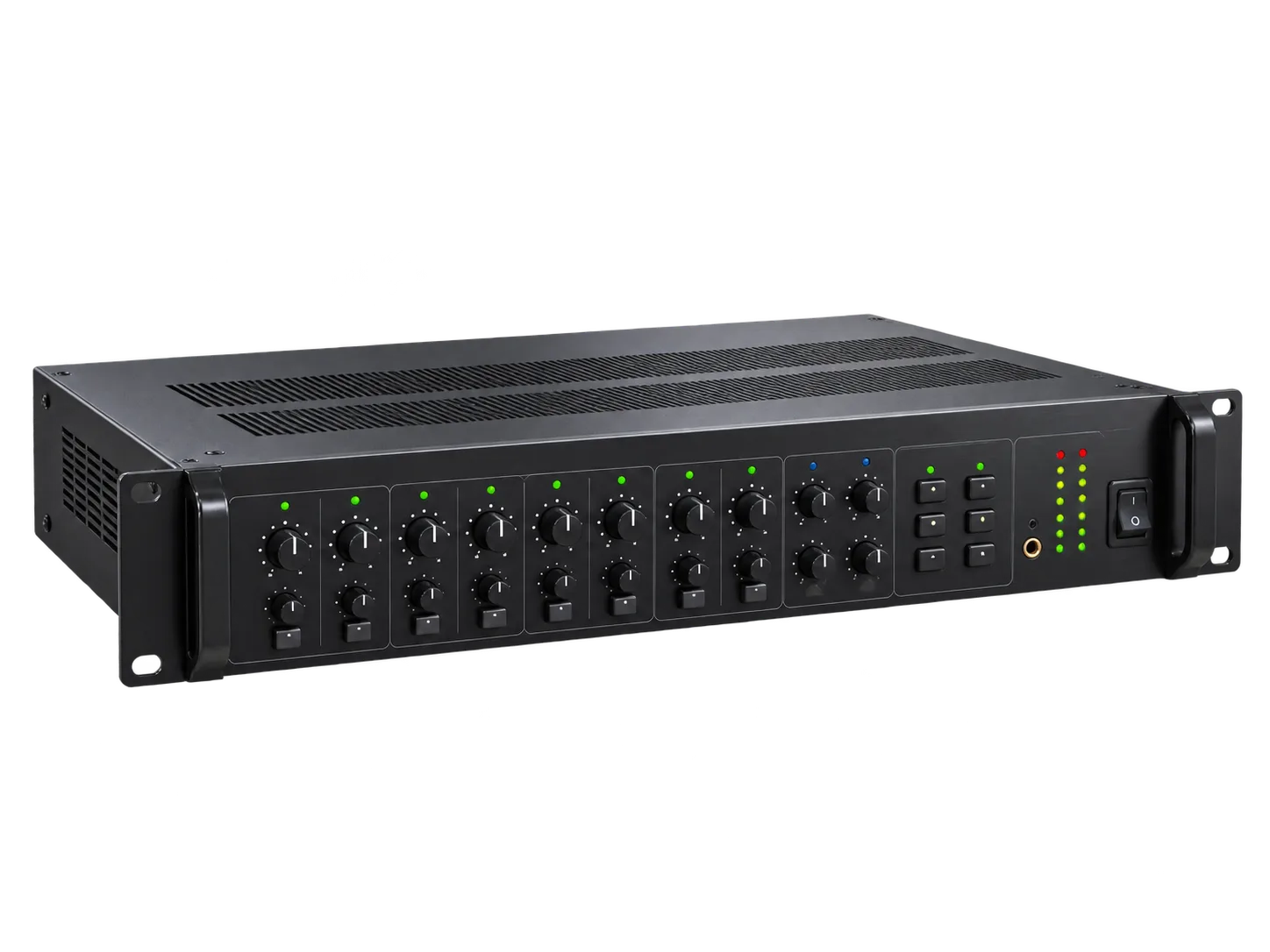 Professional PA mixer amplifier with zone controls